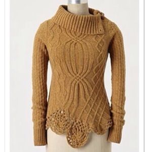 Anthropologie Moth Cabled Pathways Sweater